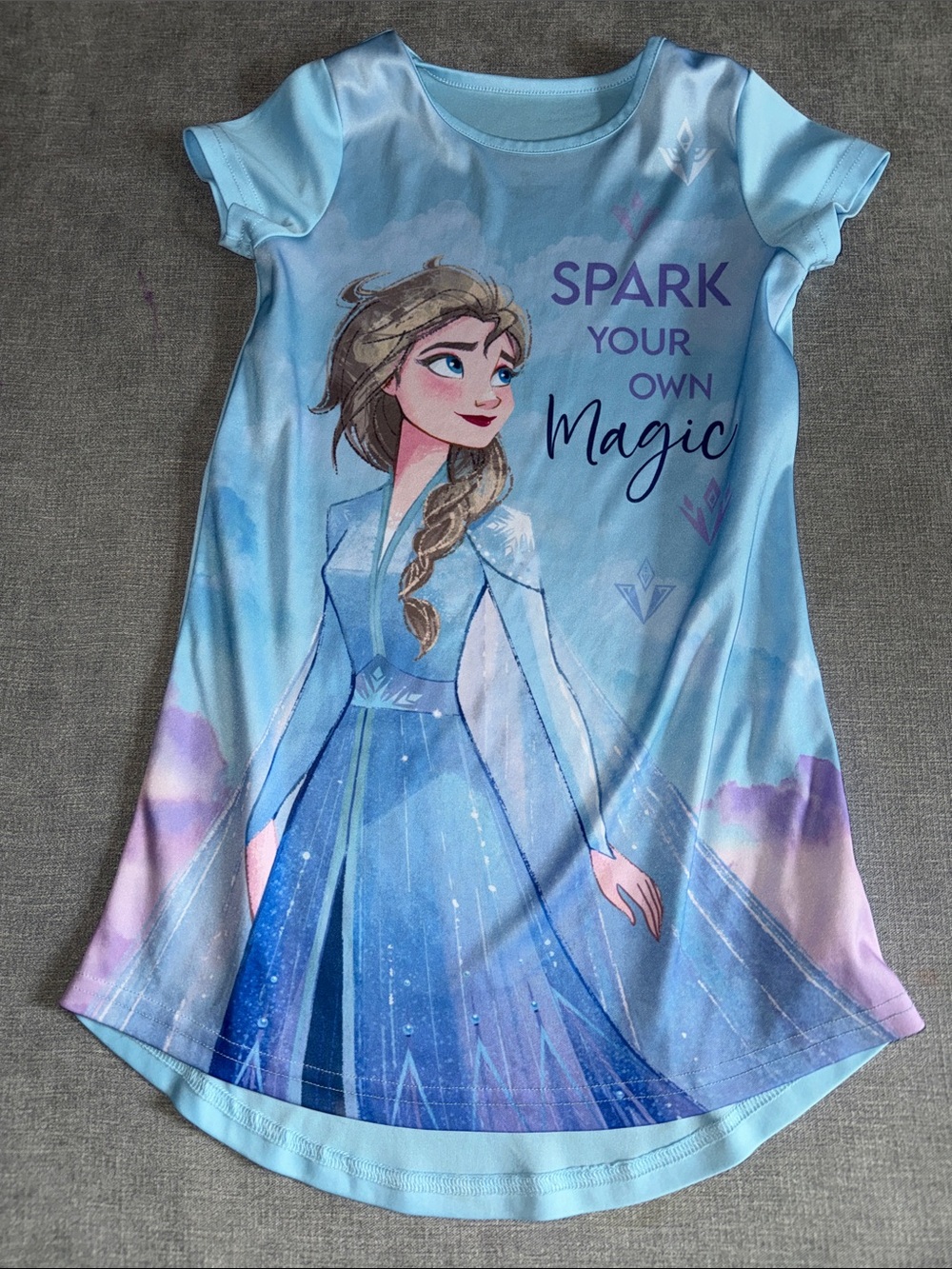 Disney Frozen Girls' Pajama Short Sleeve Nightgowns - Picture 2 of 7